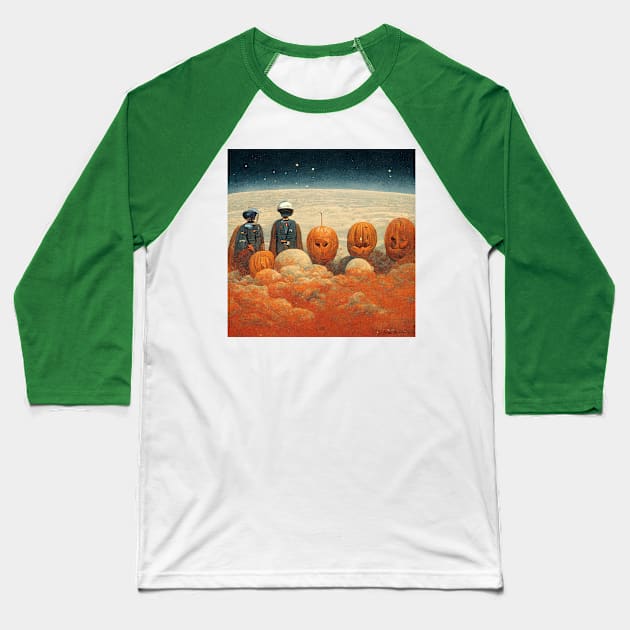 astronauts celebrate halloween on mars Baseball T-Shirt by NdegCreate